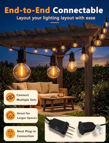 S3 LED Outdoor String Lights with Bulbs