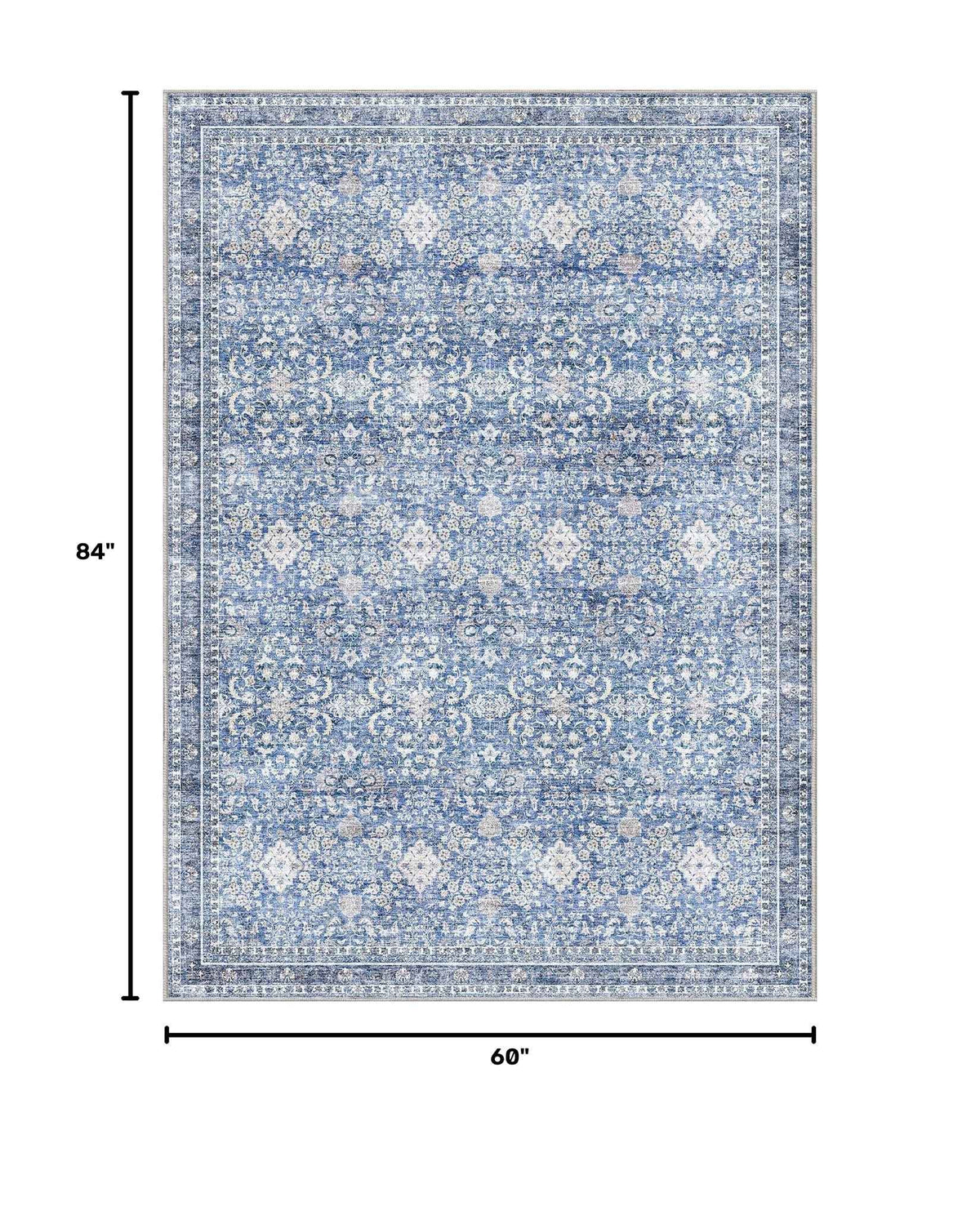 5x7 Area Rugs (Blue / 5' x 7' (Rectangular))