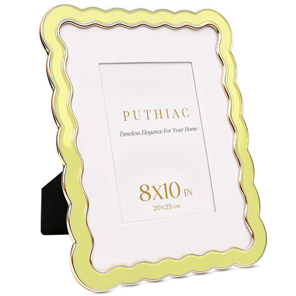 8x10 Scalloped Wavy Metal Picture Frame (Butter Cream / 8x10)