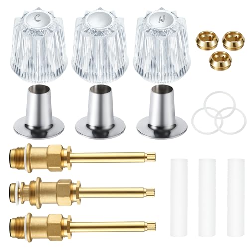3 Piece Bathtub Shower Knob Replacement Kit