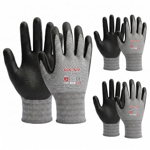 Work Gloves Nitrile Foam Coated 12 Pairs