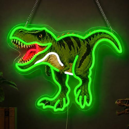 Dinosaur Neon Sign for Boys Room Decor