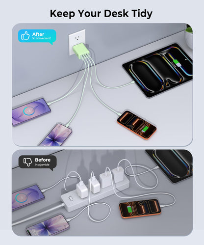 2 Pack] 40W USB C Fast Charger Block (2Pack PM Green / 40W)