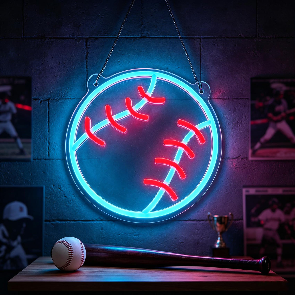 Baseball Neon Sign (Baseball-blue-0703)