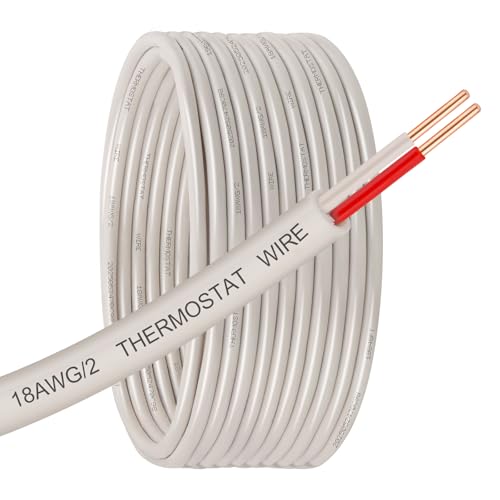 18 2 Thermostat Wire 25FT (white-18/2 / 25FT)