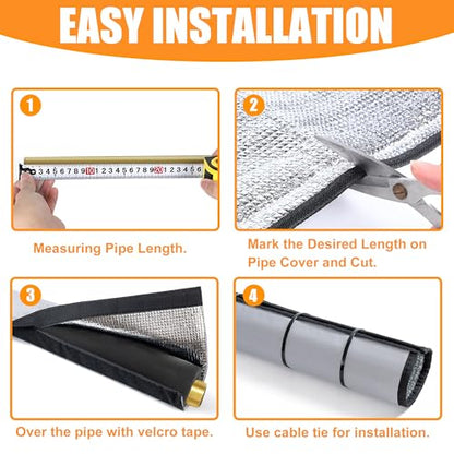 5 Layers HVAC Copper Pipe Insulation Wrap Cover 78.7x10.63inch
