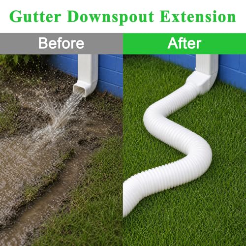 Expandable Rain Gutter Downspout Extension 16.5FT