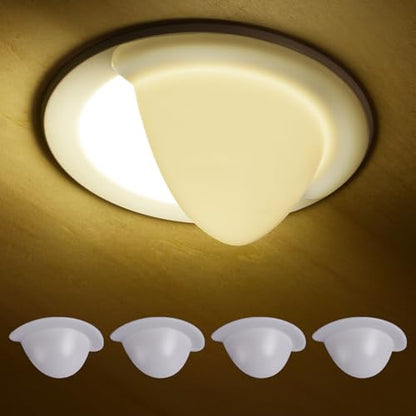 4 Pack 4 Inch 40% Translucent Can Light Cover (White / 4 Inch)