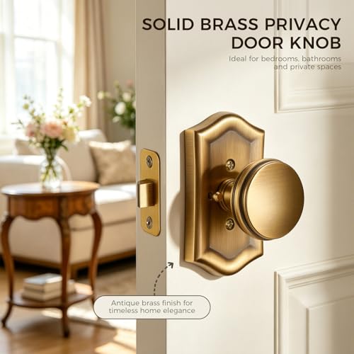 Solid Brass Privacy Door Knob