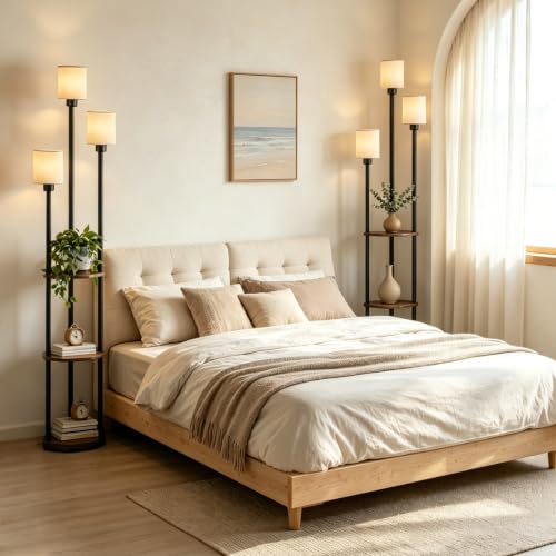 Floor Lamp with Shelves