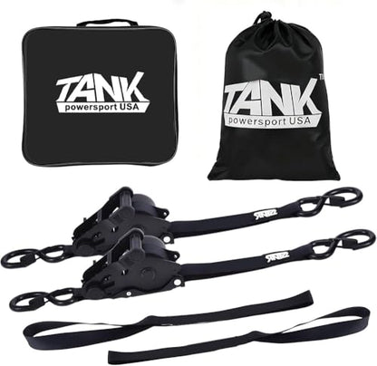 1800LB Retractable Ratchet Straps with Soft Loops