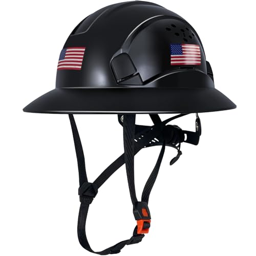 ANSI Type II Full Brim Hard Hats Safety Helmet Vented Top and Sides