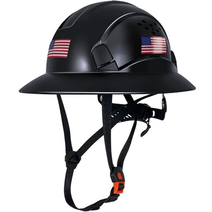 ANSI Type II Full Brim Hard Hats Safety Helmet Vented Top and Sides