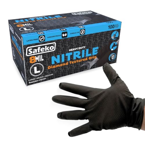 Nitrile Diamond Texture Gloves