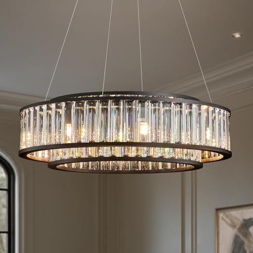 Modern Round Crystal Chandeliers Lighting Fixture