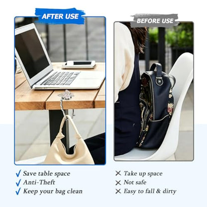 Foldable Purse Hook for Table