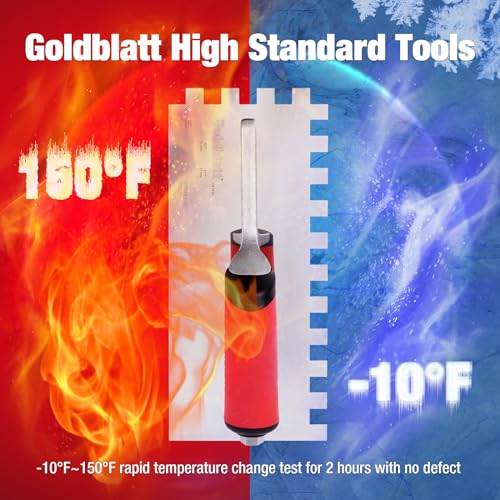 Stainless Steel Notched Trowel with Soft Grip Handle