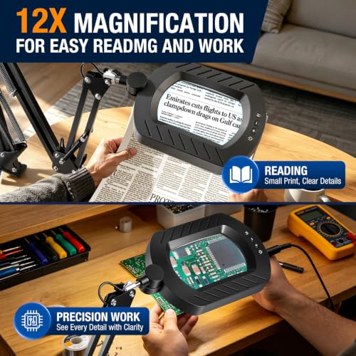 Magnifying Lamp with Light 12X