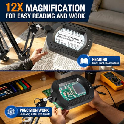 Magnifying Lamp with Light 12X