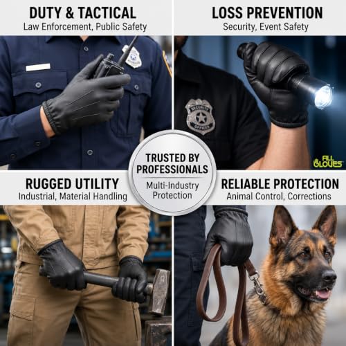 Kevlar Lined Goatskin Leather Puncture Resistant Duty Gloves