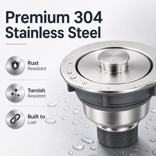 Pop Up Kitchen Sink Drain with Strainer