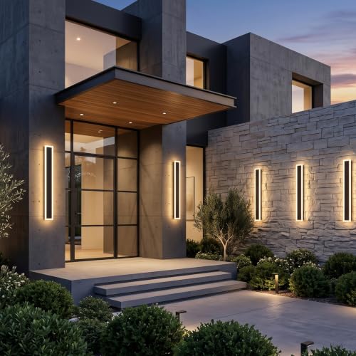 2 Pack Modern Outdoor LED Wall Lights