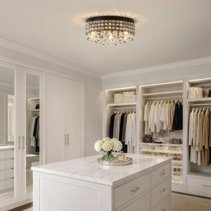 Crystal DomeFlushmount Chandelier