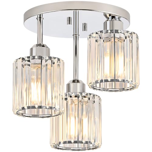 Crystal Semi Flush Mount Ceiling Light