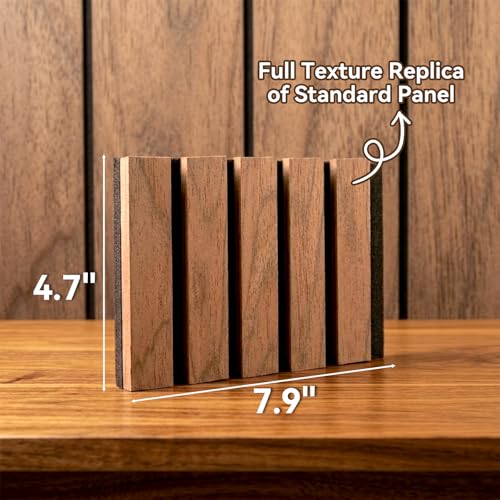 Wood Slat Acoustic Wall Panels for Room Decor and Noise Reduction