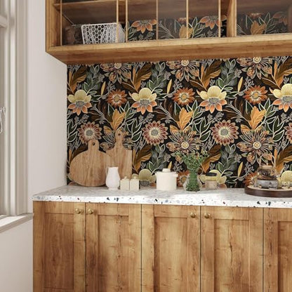 Vintage Boho Floral Peel and Stick Wallpaper