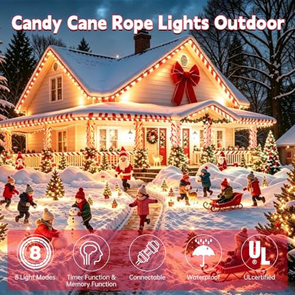 Christmas Candy Cane Lights Outdoor