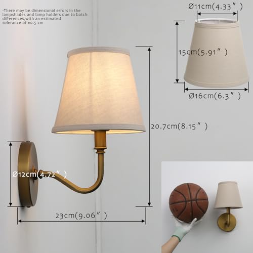 Hardwired Fabric Wall Sconces