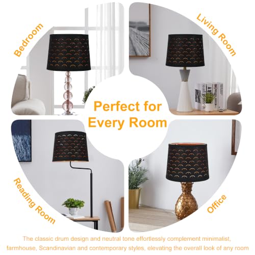 Empire Lamp Shades Set of 2 (Black&Smile Shape)