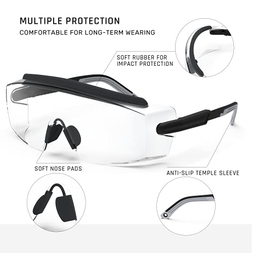 Anti fog Safety Glasses Over Glasses