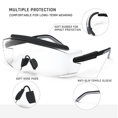 Anti fog Safety Glasses Over Glasses