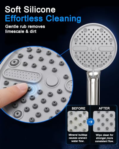 High Pressure Shower Head with Handheld (Chrome)