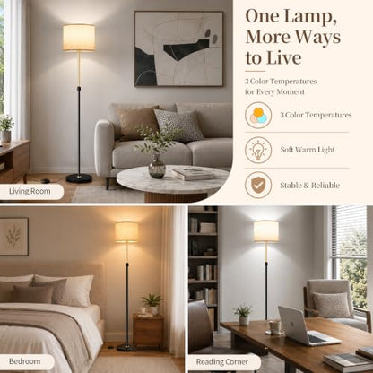 Floor Lamp for Living Room with Foot Switch Liftable