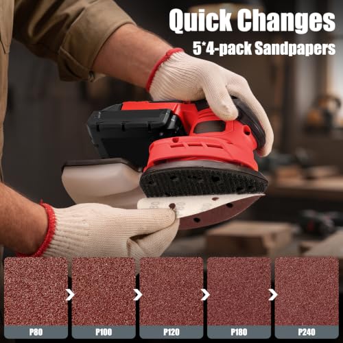 Brushless Detail Sander Compatible with Milwaukee 18V Battery
