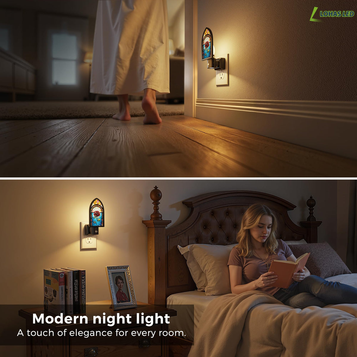 Night Lights Plug into Wall (Notre Dame Rose / 1 Pack)