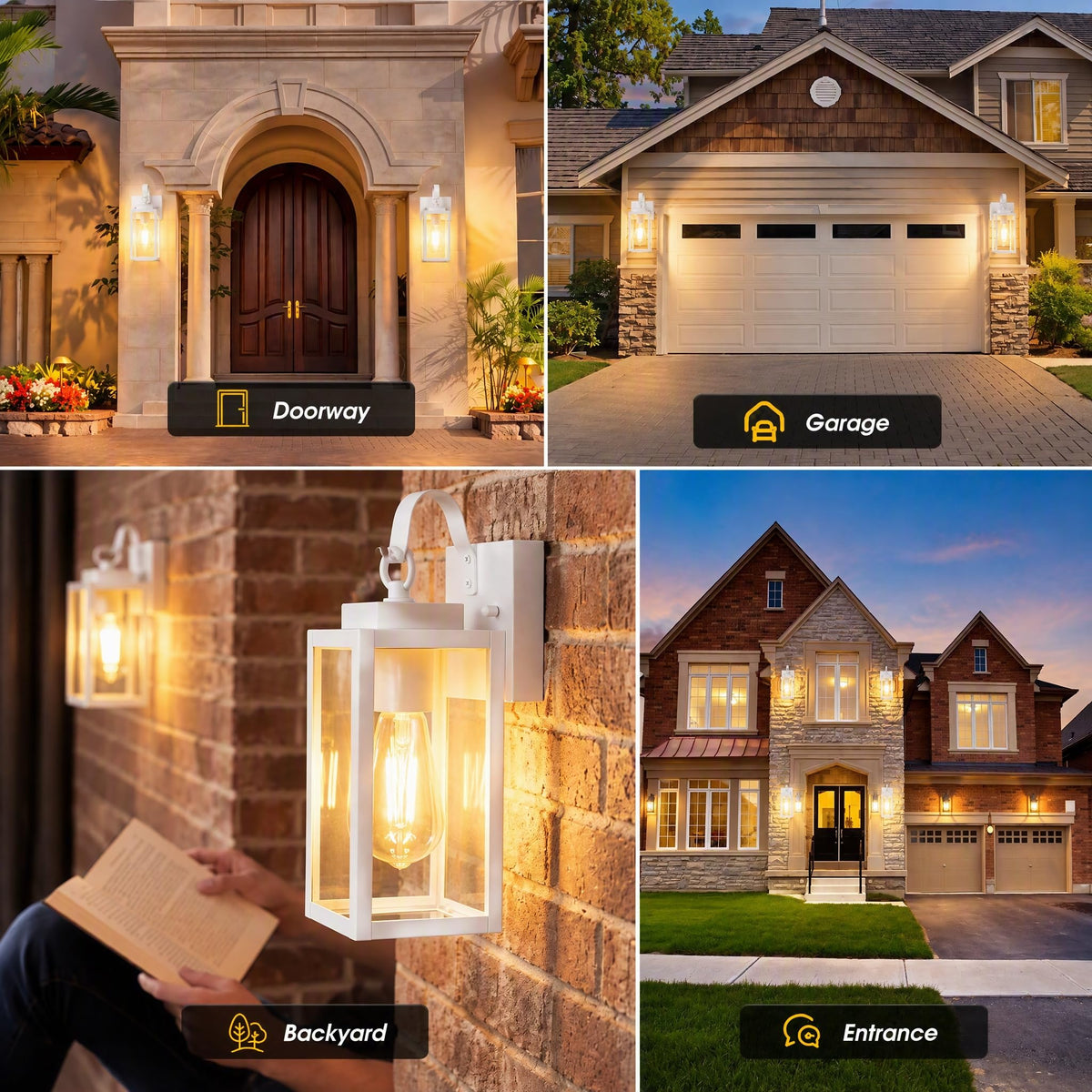 11.8" Porch Light (1 PACK / White)