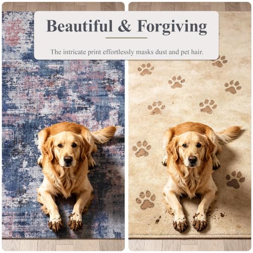 2x10 Runner Rug (Pink & Blue / 2' x 10' (Rectangular))