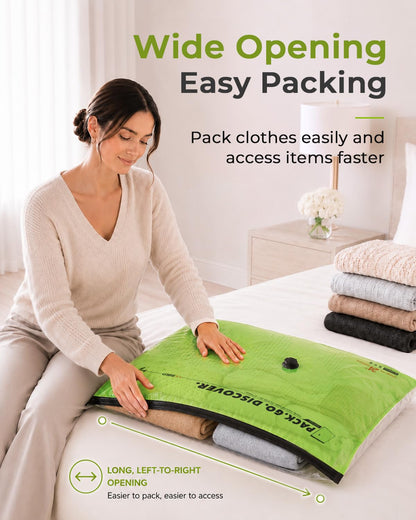 Color Coded Travel Vacuum Bags with Hand Pump
