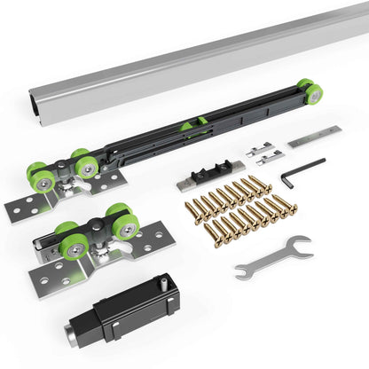 6FT 72in Sliding Pocket Door Track Kit (6Ft / Silver)