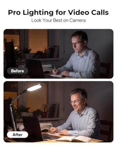 LED Desk Lamp for Home Office Video Calls