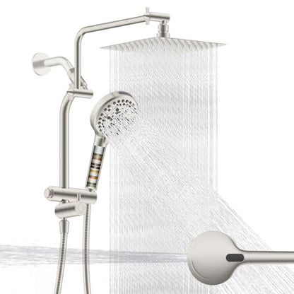 All Metal Rainfall Showerhead Combo