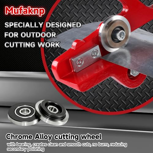 Manual Sheet Metal Cutter Hand Pull Tin Snips Portable Roof Cutting Tools Rotary Metal Plate Shears Double Wheels Scissors Handheld Straight Cut Nibbler Panel Slitter