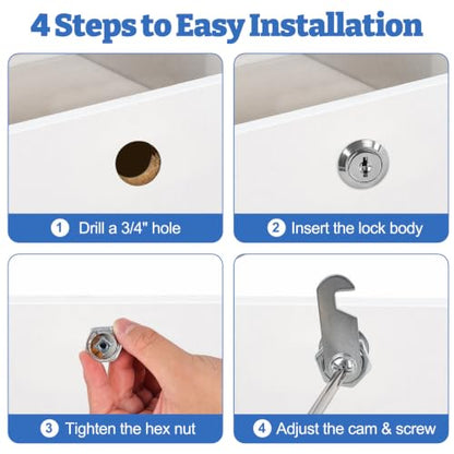 Cabinet Locks with Keys Cam Lock Keyed Alike Cylinder Lock Heavy