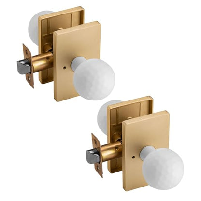 White Interior Door Knob for Privacy Bath & Bedroom