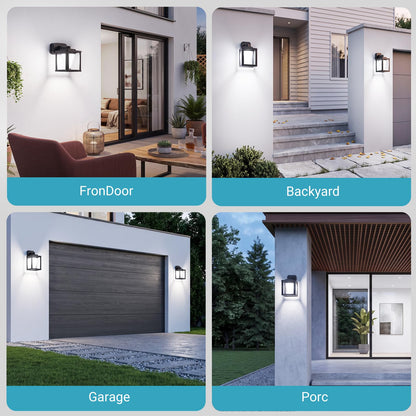 Outdoor LED Wall Sconces 15W (1/15w/6000k/Black)