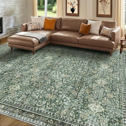 8x10 Area Rugs (Dark Green / 8' x 10' (Rectangular))